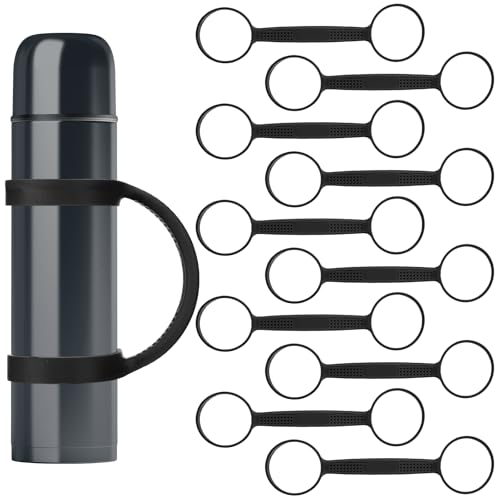 10 Pcs Water Bottle Carrier Grip Portable Silicone Band Holder Strap Handheld Water Bottle Handle Strap for Summer Outdoor Bike Gym Running Jogging Sport Accessories