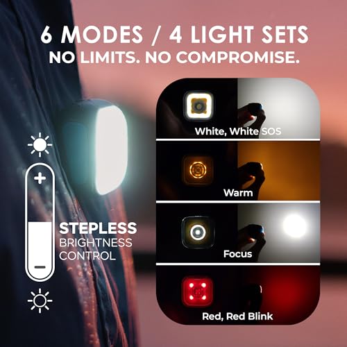 MEOLIGHT 500 Lumen Light for Running, Dogs, Walking - Wearable Flashlight Chest LED Safety Light for Dog Collars, Bike Tail Lights, Hiking, Camping - Reflective Accessories