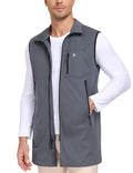 Little Donkey Andy Men's Lightweight Golf Vest Outerwear - color: Long Coat-dark Grey, size: Medium