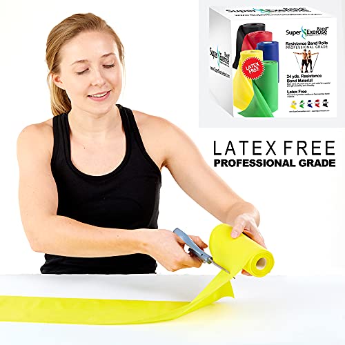 Resistance Band Bulk Rolls, 8/16/24 yd x 6 in - size: 24 Yards, style: Beginner Level 1