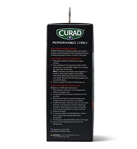 Curad Ironman Hot or Cold Reusable Compress, Reusable Ice Pack for Injuries, Large Compress is 8 in x 12 in, 1 Count (Pack of 2) - size: 1 Count (Pack of 2)