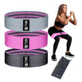 Fittest Pro by Limm Resistance Bands for Legs and Butt, Fabric Exercise Loop Bands Yoga, Pilates, Rehab, Fitness and Home Workout, Strength Bands for Booty - color: Pink Fabric Booty Bands