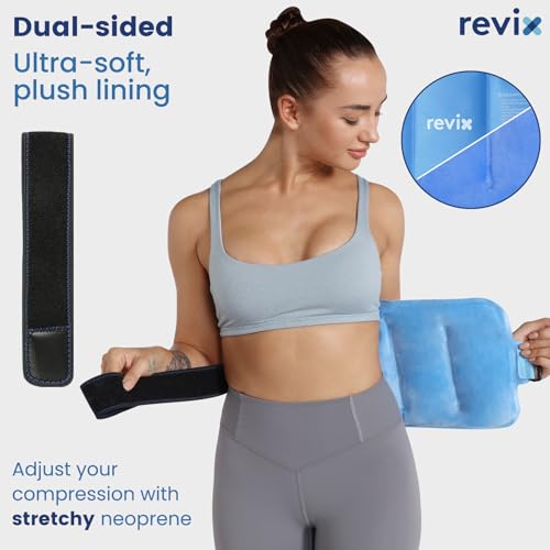 REVIX Ice Packs for Injuries, 3 Pack Set with 2 Small & 1 Large Gel Pack