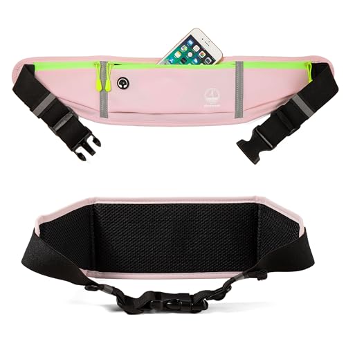 Running Belt Slim Fanny Pack Jogging Pouch Phone Holder Waist Pack - Light Pink - color: D Light Pink