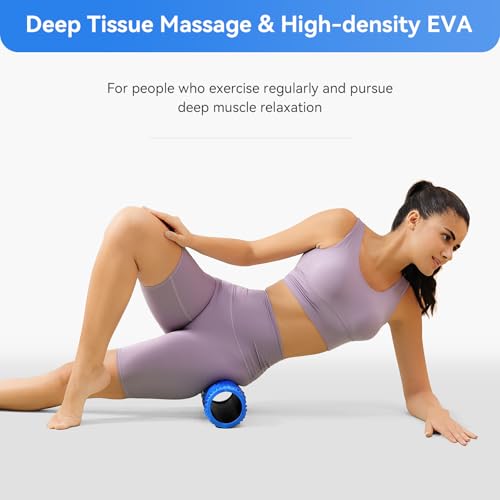 SUBCULTUREPICK Medium Density Foam Roller for Deep Tissue Muscle Massage - color: Blue