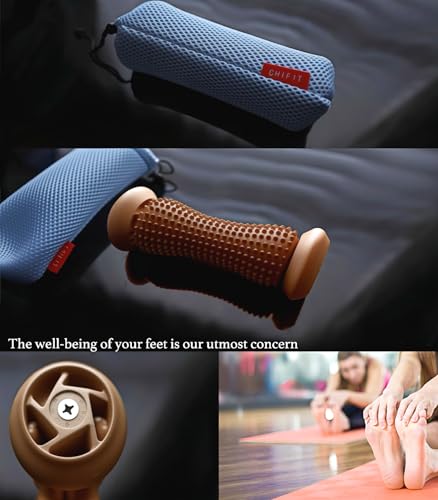 ChiFit Manual Foot Massager Roller for Plantar Fasciitis Relief, Portable Deep Tissue Muscle Massage Roller for Foot Arch and Heel Pain, Effective Reflexology Tool Relax The Nerves (Coffee) - color: Coffee