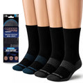 Copper Fit Unisex Crew Length Sport Socks, 2 Pair - color: Black, size: Large-X-Large