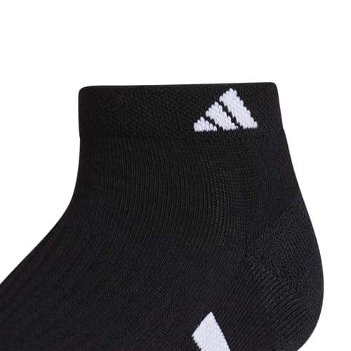 adidas Women's Cushioned Socks 3 Pairs - color: Black/Night Grey/White/3.0/Low Cut, size: Medium, style: Low Cut