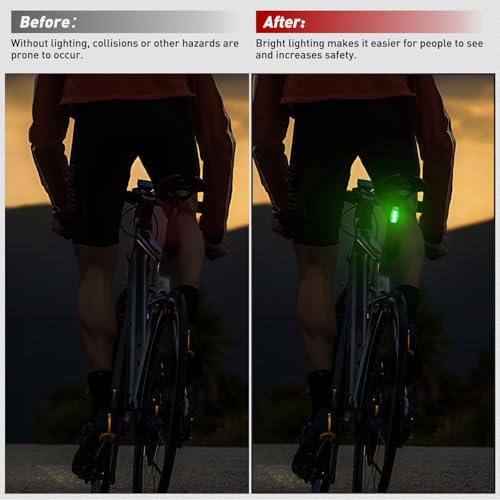 Nilight LED Safety Light 4PCS Green Marine Navigation Bike Tail Lights - color: 3LED Safety Light-Green