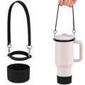 Accmor Water Bottle Handle, Silicone Water Bottle Sling, Water Bottle Carrier Holder with Strap and Boot Compatible with Stanley Cup Accessories - color: black