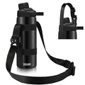 EasyAcc Water Bottle Holder Strap Sling, for Owala FreeSip 24 32 40 oz, Hydro Flask, Cirkul, Yeti, Stanley Flip, Universal Water Bottles, with Carabiner, for Walking Curise Travel (Bottle Excluded) - color: Fully Black