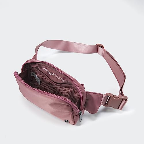 Pander Belt Bag Large 2L, Nylon Fanny Pack Purse for Women and Men with Adjustable Strap - color: Dune Pink