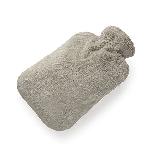 BICAREE Fuzzy Hot Water Bottle with Cover,Hot Water Bags for Pain Relief 2Liter,Heat Pad,Hot and Cold Therapy,Menstrual,Bpa Free - style: Greyish Green