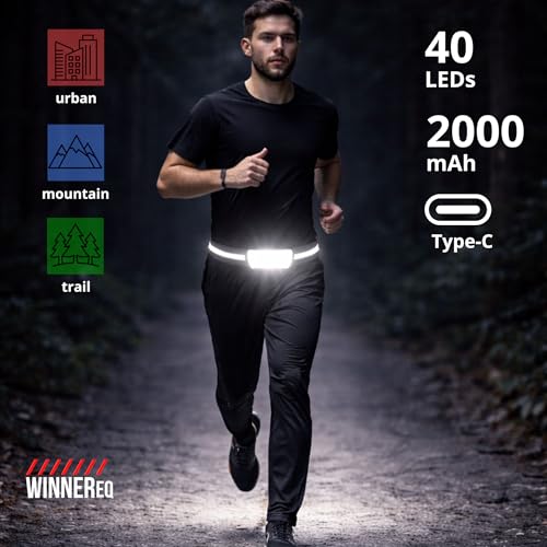 Belt lamp, Running Light, Outdoor Sports Belt Light, LED Jogging Belt, Waist Light for Night Sports, Lighting for Night Hiking/Training