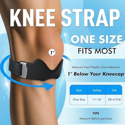 Silicone Patellar Tendon Knee Strap for Men & Women, Non-Slip Targeted Support for Jumper's Knee, Running, Squats & Walking, Lightweight Adjustable Under-Kneecap Brace Daily Activity, (Grey, 2 Pack) - color: Grey