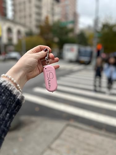 Knockout Siren - Blush - Personal Security Alarm Keychain - Rechargeable - Easy to Use - Super Loud - 130 DB - LED Flashlight - Emergency Safety Alarm for Women, Men, Children, Elderly - TSA Approved - color: Blush
