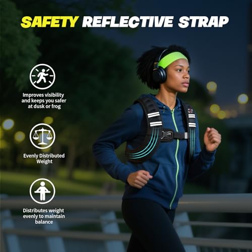 VBSD Weighted Vest Woman 6lb/8lb/12lb/16lb/20lb/25lb/30lb Weight Vest for Women Men Body Weight Vests for Walking Strength Training Running Workout Jogging Fitness - color: Black, size: 8LB