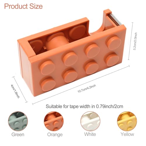 4 Pack Mini Desktop Tape Dispenser with 2 Rolls Tape, Cute 4 Color Tape Dispenser Kids for Gift Wrapping Tape Cutter for Office Home School and Crafts
