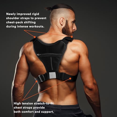 Fitdom Running Chest Pack for Men, Tactical Sports Utility Bag with Pockets - color: Black, style: Locked‑in Comfort