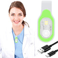 Nursing Night Light Clip on Rechargeable NightShift Nurse Light Hands Free LED Flashlights Running Lights for Walking Running Pets Outdoor Emergency (Green) - color: Green