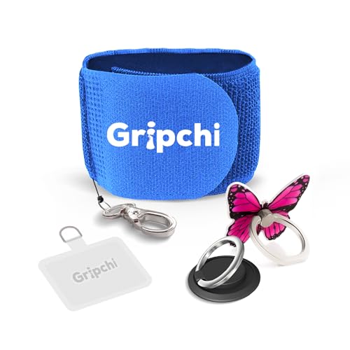 Universal Phone Tether Wristband – Retractable, Anti-Drop Strap for All Smartphones and All Ages - Unisex (Blue, Large) - color: Blue, Large