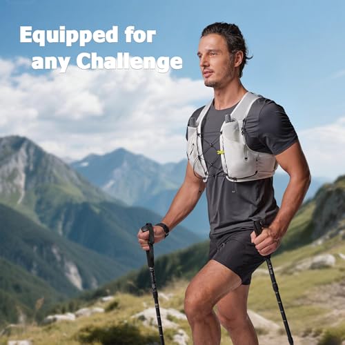 N NEVO RHINO Running Hydration Vest with 2 TPU 250ml Soft Flasks - color: White, size: Small