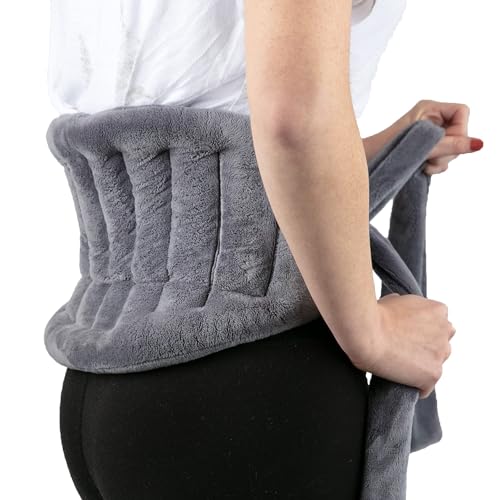 Microwavable Heating Pad with Straps, Extra Large, Gray, Hot/Cold Therapy - color: Gray, size: Extra Large
