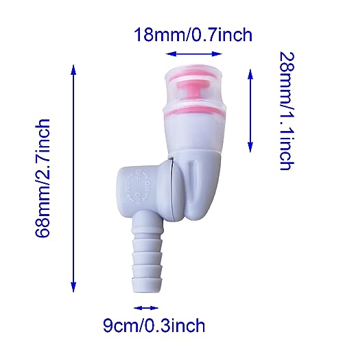 Hydration Bladder Bite Valve Replacement Mouthpiece Fit for Any Water Backpack and Most Brands, with Manual Switch Valve - color: 2 Pack rotatable white