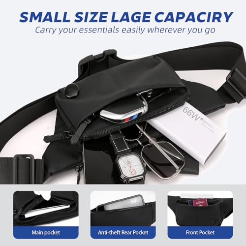 Belt Bag for Men Women - Lightweight Water-Resistant PU Leather & Anti-Jam SBS Zippers, Fanny pack Crossbody Bag for Travel/Commute,Grey - color: Z-grey
