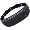 USHAKE Slim Running Belt, Bounce Free Fanny Pack Phone Holder - color: Black