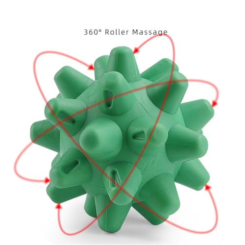 Soft Spiky Massage Balls, 2 Pcs Silicone Massage Ball for Plantar Fasciitis, Trigger Point Release Ball Deep Tissue Self Massage Ball Muscle Soreness Manual Massage Ball for Yoga Gym Exercise (Red) - color: Red
