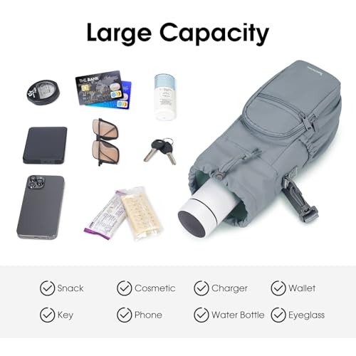 sportsnew 40oz Insulated Crossbody Water Bottle Sling Bag w/Phone Pocket - color: Blue