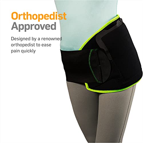 NatraCure Hot or Cold Hip and Lower Back Pain Relief Wrap for Lumbar Backache, Herniated Discs, Stiff Hips, Bursitis, Sciatica, & Arthritis - Hip Replacement Surgery Recovery Gifts - Small/Medium - size: Small/Medium (Pack of 1)