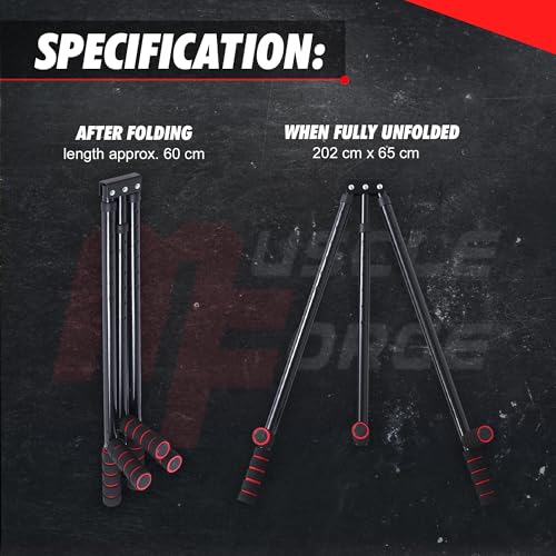 3 Bar Leg Stretcher for Splits and Adductor Stretch to Over 180°, Split Machine for Flexibility with 6 Regulations - Legs Spreader, Groin Stretcher, Ballet, with Padded Grips and Strap