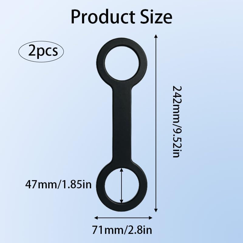 2PCS Bottle Handle Carrier Strap, Non-Slip Silicone Water Bottle Holder Grip, Soft Water Bottle Carrier Band Makes Any Cup Handheld for Running, Gym, Bike and Hiking