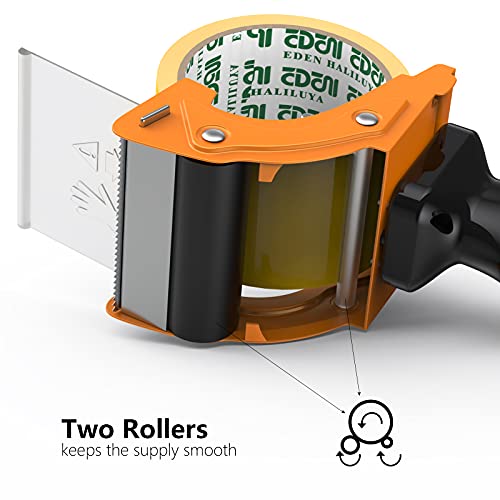 Fast Reload 3 Inch Wide Large Tape Gun Dispenser Packing Packaging Sealing Cutter (TG04-ORG)