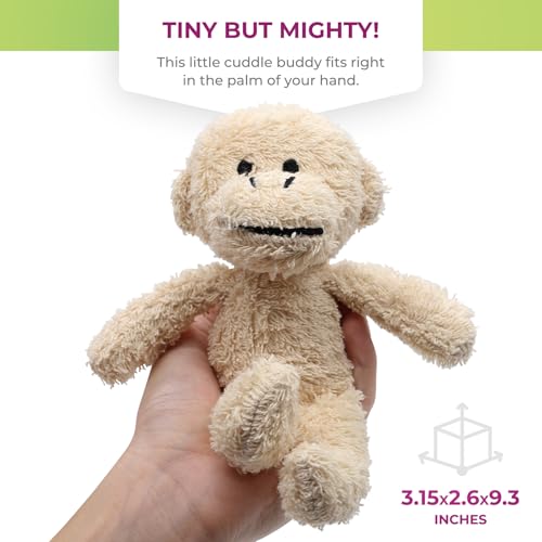 Thermal-Aid Zoo Mini — (Jo Jo the Monkey) — Mold-Resistant, Washable Hot & Cold Pack for Kids — Heating and Cooling Pad with Natural Corn Filling — Reusable Plush Toy - size: Mini Monkey