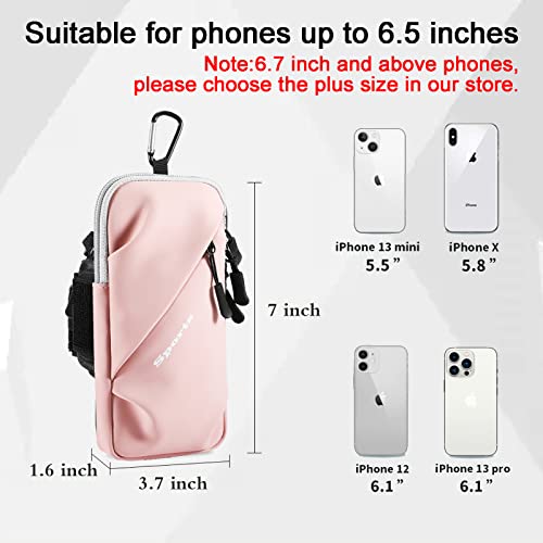 Prime Comfort Phone Holder, Small Crossbody Shoulder Holsters Bag with Arm Band, Fits iPhone and Android, Use for Running, Walking, Hiking & Biking (6.7 Inches, Pink) - color: PINK