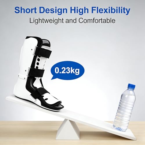 Walking Boot for Broken Foot - Medical Fracture Boot for Toe & Ankle Injuries-Breathable Stabilizer for Men Women (White, Overall Mid Size (Sole Upgrade), Right) - size: Overall Mid Size (Sole Upgrade)
