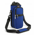 AUPET Water Bottle Sling Bag Sleeve Holder Carrier 25/32/40/64 oz,Insulated Crossbody Water Bottle Case Cover with Strap and Pockets for Men/Women Walking Hiking - color: dark blue, size: 25oz