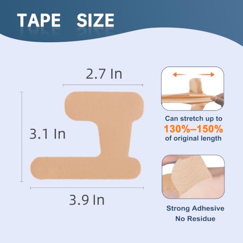 Precut Kinesiology Tape for Thumb, Right Hand, 40 Pcs, Beige - color: Beige, size: Right Hand