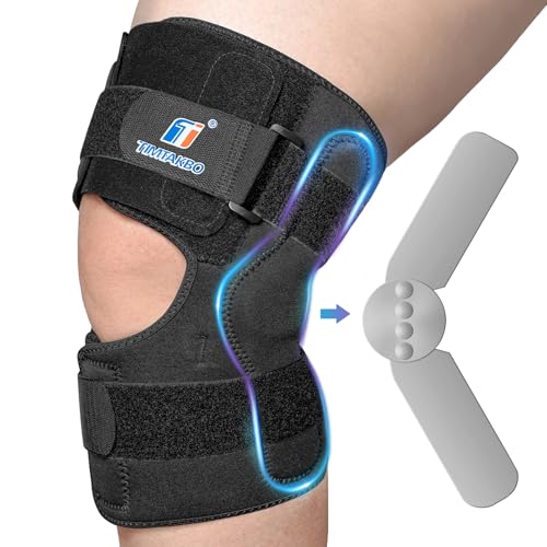 T TIMTAKBO Large Hinged Knee Brace with Side Stabilizers for Men & Women - size: Large