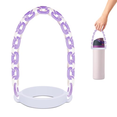 Water Bottle Handle Strap Compatible with Owala Freesip 24oz 32oz 40oz, Strong Secure Acrylic Carrier for Outdoors