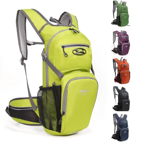 Hiking Daypack 15L Lightweight Waterproof Backpack - color: Lime