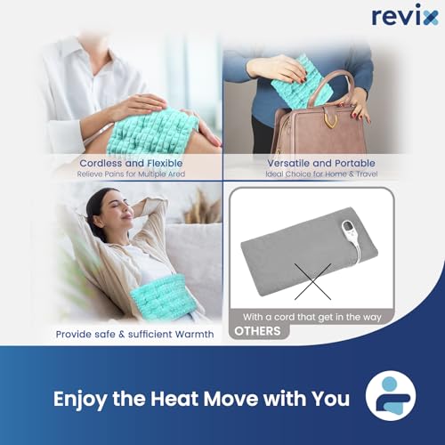 REVIX Microwavable Heating Pad, 8 x 14 Moist Heat Pad, Warm Compress - size: 8 x 14", style: Green