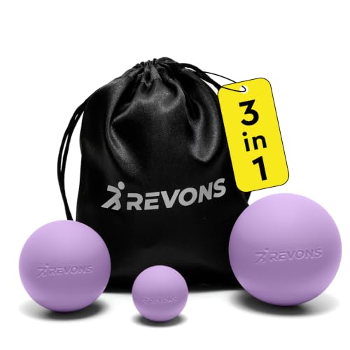 3 in 1 Massage Ball Set – 2.5", 1.9" & 1.2" Firm Silicone Balls for Myofascial Release, Trigger Point Therapy, Back & Foot Pain Relief, Face Fitness, Yoga, Deep Tissue Recovery (Purple) - color: Purple