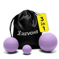 3 in 1 Massage Ball Set – 2.5", 1.9" & 1.2" Firm Silicone Balls for Myofascial Release, Trigger Point Therapy, Back & Foot Pain Relief, Face Fitness, Yoga, Deep Tissue Recovery (Purple) - color: Purple