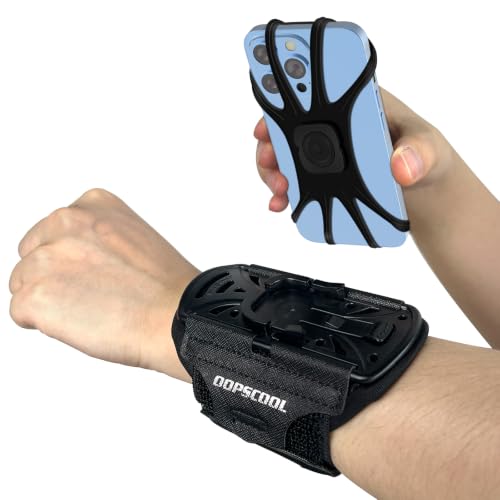 Running Armband 360°Rotatable,Arm Band for Phone Fits All 4''-6.5'' Smartphones,Compatible with iPhone 17/16/15pm/p,Workout Cellphone Holder with Key Holder,for Running Hiking Biking Walking