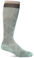 Sockwell Women's Full Floral Moderate Graduated Compression Sock Wide Calf Fit - color: Air, size: Small-Medium Wide Calf