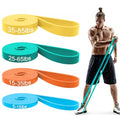 Pull Up Bands, Resistance Bands Set, Exercise Workout Bands for Men & Women, Ideal for Body Stretching, Physical Therapy and Muscle Training - color: Cyan